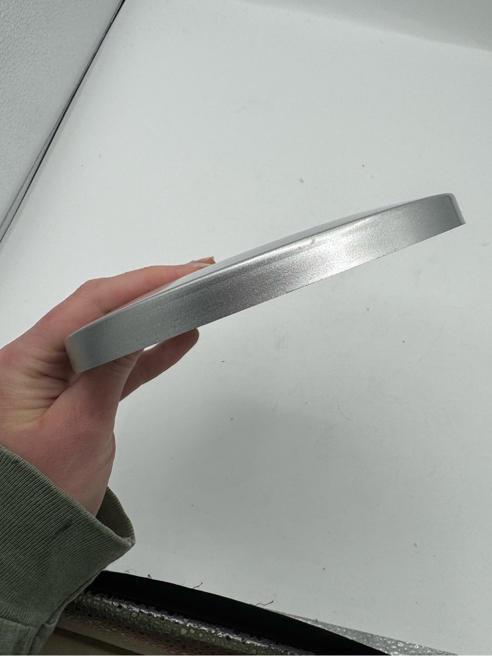 Non light cover plate for ceiling in silver